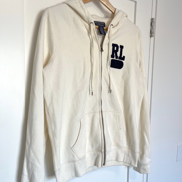 Polo Jeans Company Full Zip Ivory Hoodie Women's Size L - Picture 4 of 7